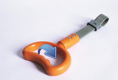 AGARRADOR BARRA ARO NARANJA-TIRA GRIS