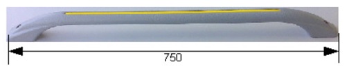 AGARRADOR 750 MM GRIS CLAR TIRA AMARILLA