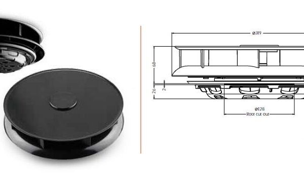 VENTILADOR TECHO TURBO II NEGRO