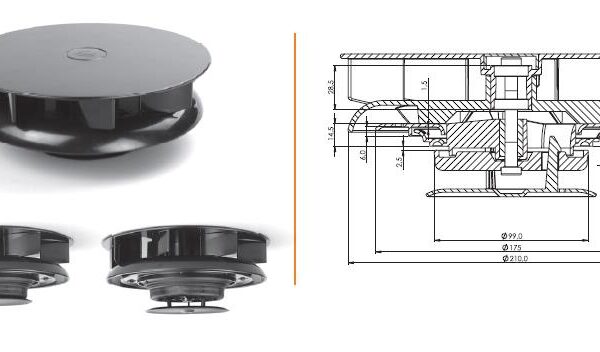 VENTILADOR TECHO TURBO III - NEGRO