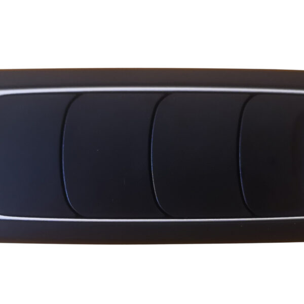 DIFUSOR RECT. NEGRO/PLATA CON CLIP
