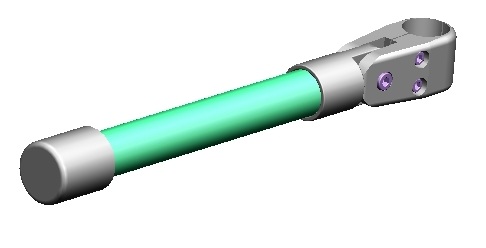 BRAZO ABATIBLE GRADUAL 375 MM VERDE DIAM 33 MM RAL 6037