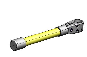 BRAZO ABATIBLE GRADUAL 375 MM AMARILLO DIAM 33 MM RAL 1023