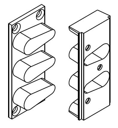 TOPE METALICO GUIA PUERTA 3 VIAS