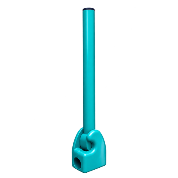 Soporte discoidal izquierdo pulido para barra inoxidable Ø33 mm