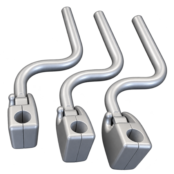 Soporte discoidal derecho Ø33 mm rilsanizado para Irizar