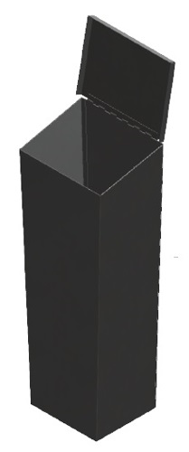PAPELERA METALICA URB 21*60*16 CM RAL 9006