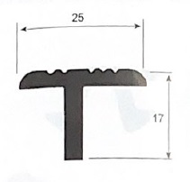 PLASTICO T REGISTROS 3MT GRIS OSCURO