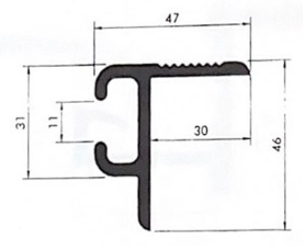 PER ALUMINIO E-1244 BRUTO 6MT