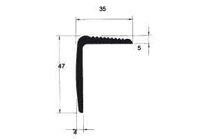 PER ALUM ESTRIBO E-2622 NEGRO 6MT