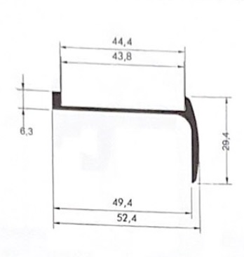 PERFIL ALUMINIO ESTRIBO 6 MT, BRUTO
