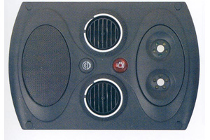 PLACA DIFUSOR NEGRA 300X200 LED ALTAVOZ