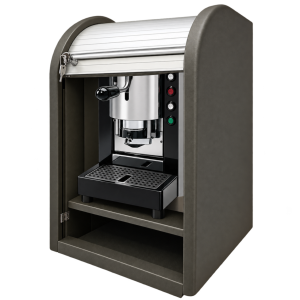 Mueble para cafetera Lavazza con persiana