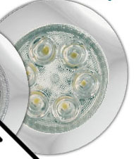 FOCO 6 LEDS CROMADO 12/24 600 LUX 90 MM