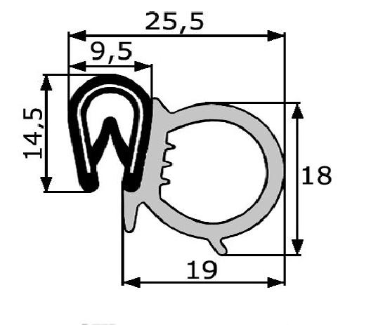 GOMA ESTANQ. PVC-EPDM UNIVER. PUERTA