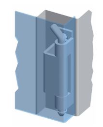 BISAGRA ACERO  C/PASADOR ACERO GALV. ANG 120º