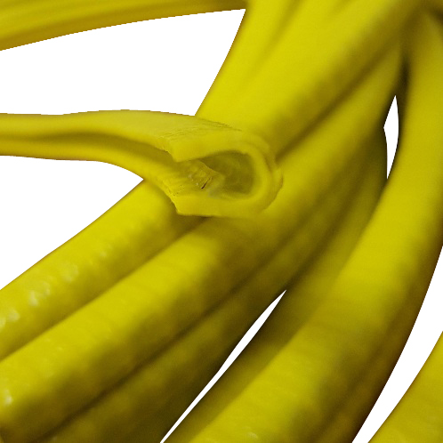 BURLETE PVC ALMA METALICA AMARILLO INT 3.5MM