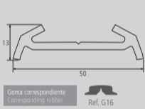 PERFIL ALU YUGO 50MM (5MT)