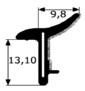 GOMA LAMELUNAS FOLCADA 13.10X9.8 TIRA 1.5 MT C/ METAL