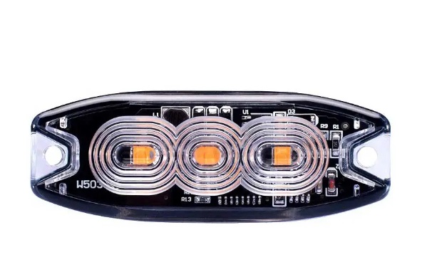 LUZ ADVERTENCIA ESTRIBO 3 LEDS AMBAR 12V